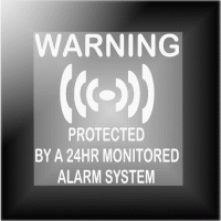 1 x Premises, Shop, Home, Business General 24hr Alarm Monitored Sticker